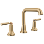 Delta Saylor Champagne Bronze Widespread 2-handle WaterSense Low-arc Residential Handle Bathroom Sink Faucet with Drain