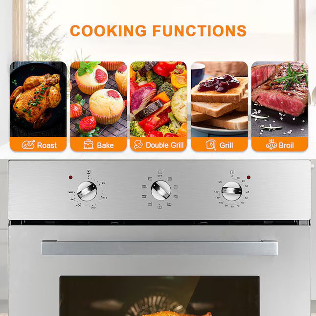 GASLAND 24-in Single Electric Wall Oven Single-fan (Stainless Steel), ES609MS *HD2509, Retail: $599.99 , FINAL PRICE: $399.99 + TAX