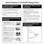 Cosmo 36 inch Ducted 380-CFM Stainless Steel Insert Under Cabinet Range Hood