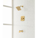 Alpine Reserve Chesler Brushed Gold 1-handle Single function 3.54-in Square Bathtub and Shower Faucet with Valve, 873X-724408 #3808610 *HD2507, Retail: $119.00, FINAL PRICE: $79.99 + TAX