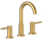 Alpine Reserve Harlow Brushed Gold Widespread 2-handle WaterSense Mid-arc Residential Handle Bathroom Sink Faucet with Drain