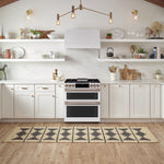 Cafe 30-in 4.3-cu ft / 2.7-cu ft Air Fry Convection Oven Slide-In Double Oven Dual Fuel Range ( Matte White with Brushed Bronze