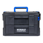 Kobalt CASESTACK 14.16-in W x 21-in H x 13.5-in D 2 -Drawer Black Plastic Tool Box