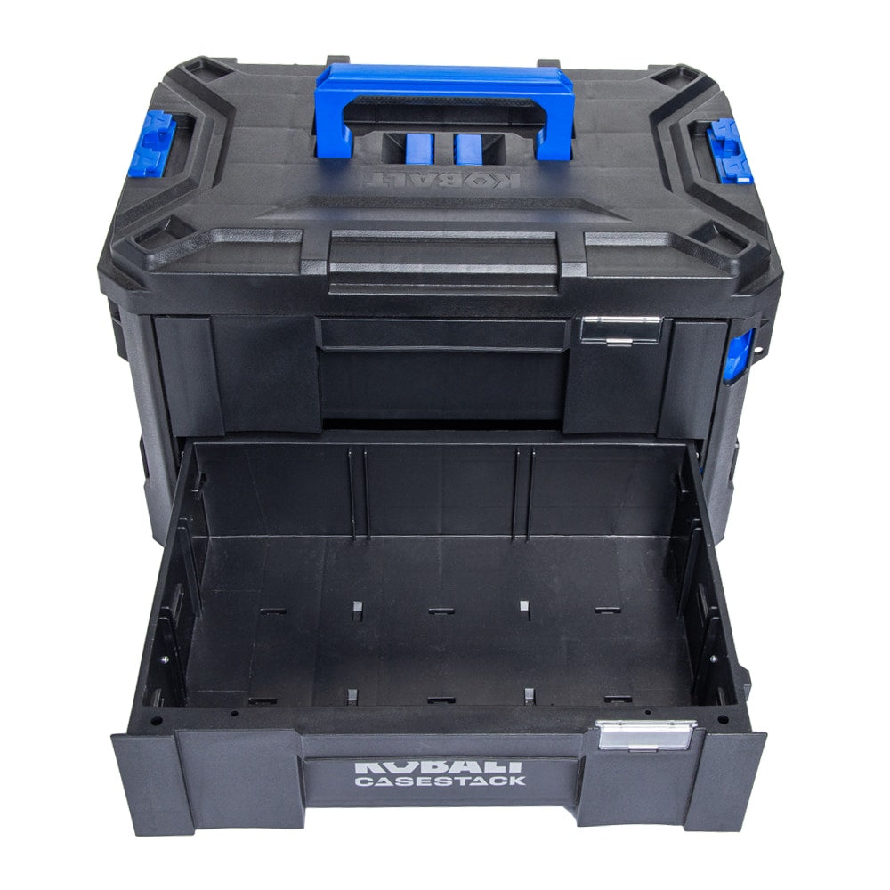 Kobalt CASESTACK 14.16-in W x 21-in H x 13.5-in D 2 -Drawer Black Plastic Tool Box [FBM-101]