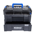 Kobalt CASESTACK 14.16-in W x 21-in H x 13.5-in D 2 -Drawer Black Plastic Tool Box