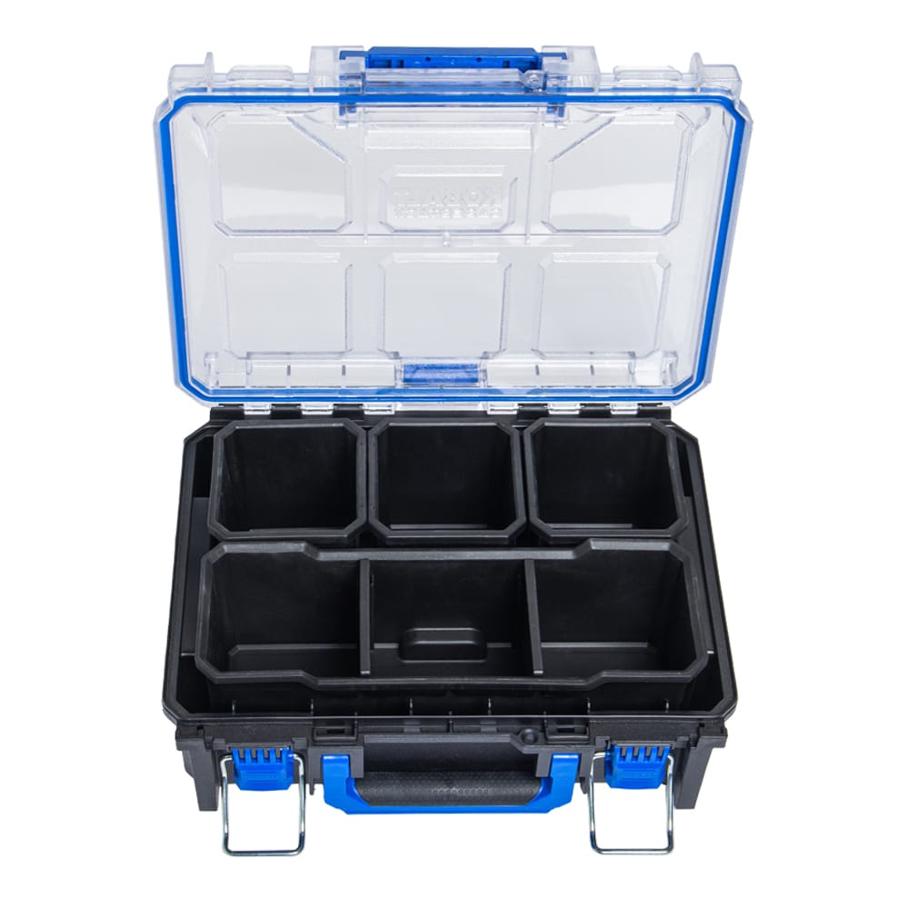 Kobalt CASESTACK 10.14-in W x 13.4-in H x 5-in D Black Plastic Tool Box [FBM-091]