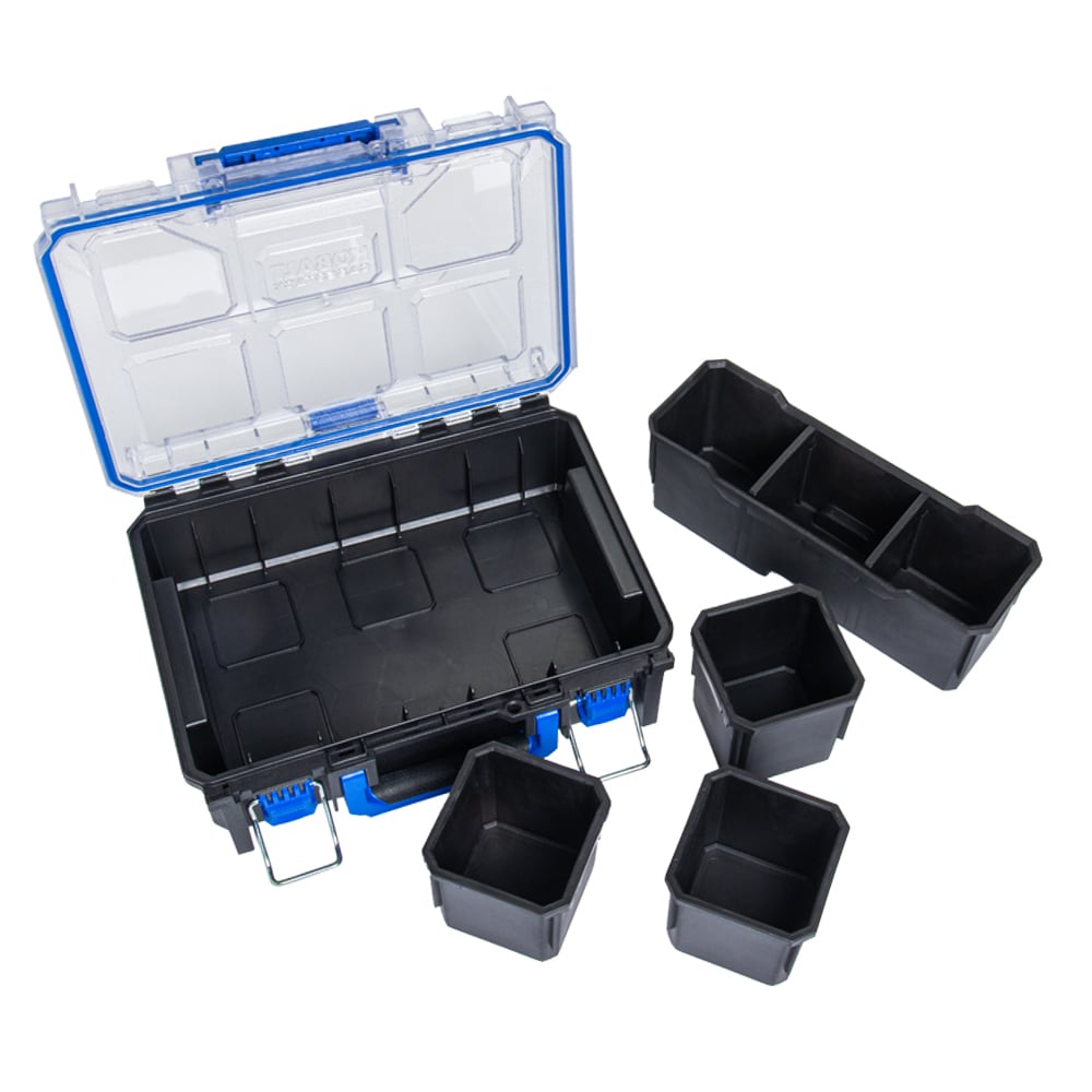Kobalt CASESTACK 10.14-in W x 13.4-in H x 5-in D Black Plastic Tool Box [FBM-091]
