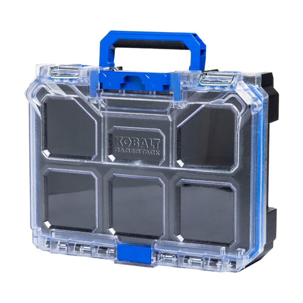 Kobalt CASESTACK 10.14-in W x 13.4-in H x 5-in D Black Plastic Tool Box [FBM-091]