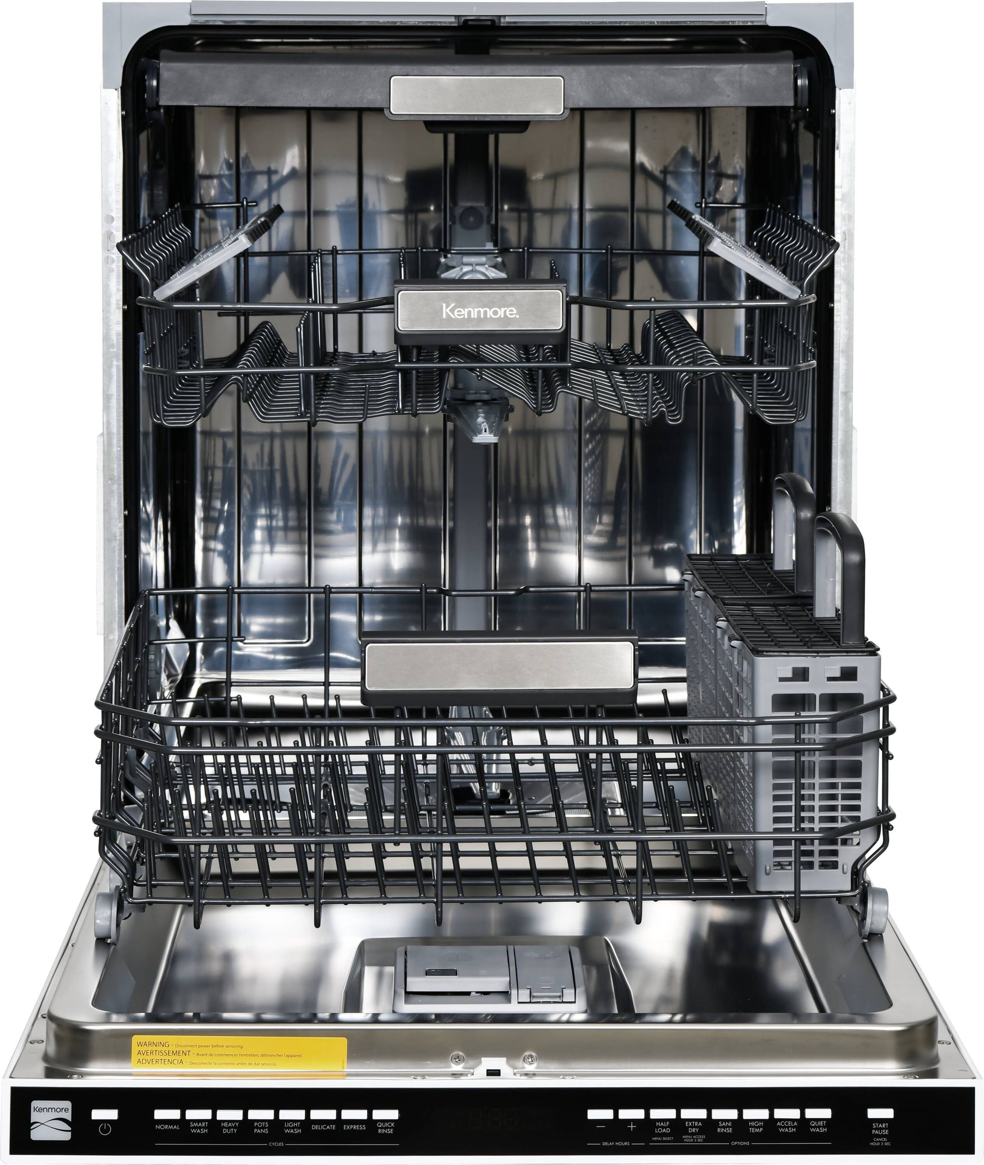 Kenmore 24-in Top Control Built-in Dishwasher ( White ) With Third Rack, 49-Decibel