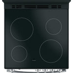 GE 24-in Glass Top 4 burners 2.9-cu ft Freestanding Electric Range ( Stainless Steel