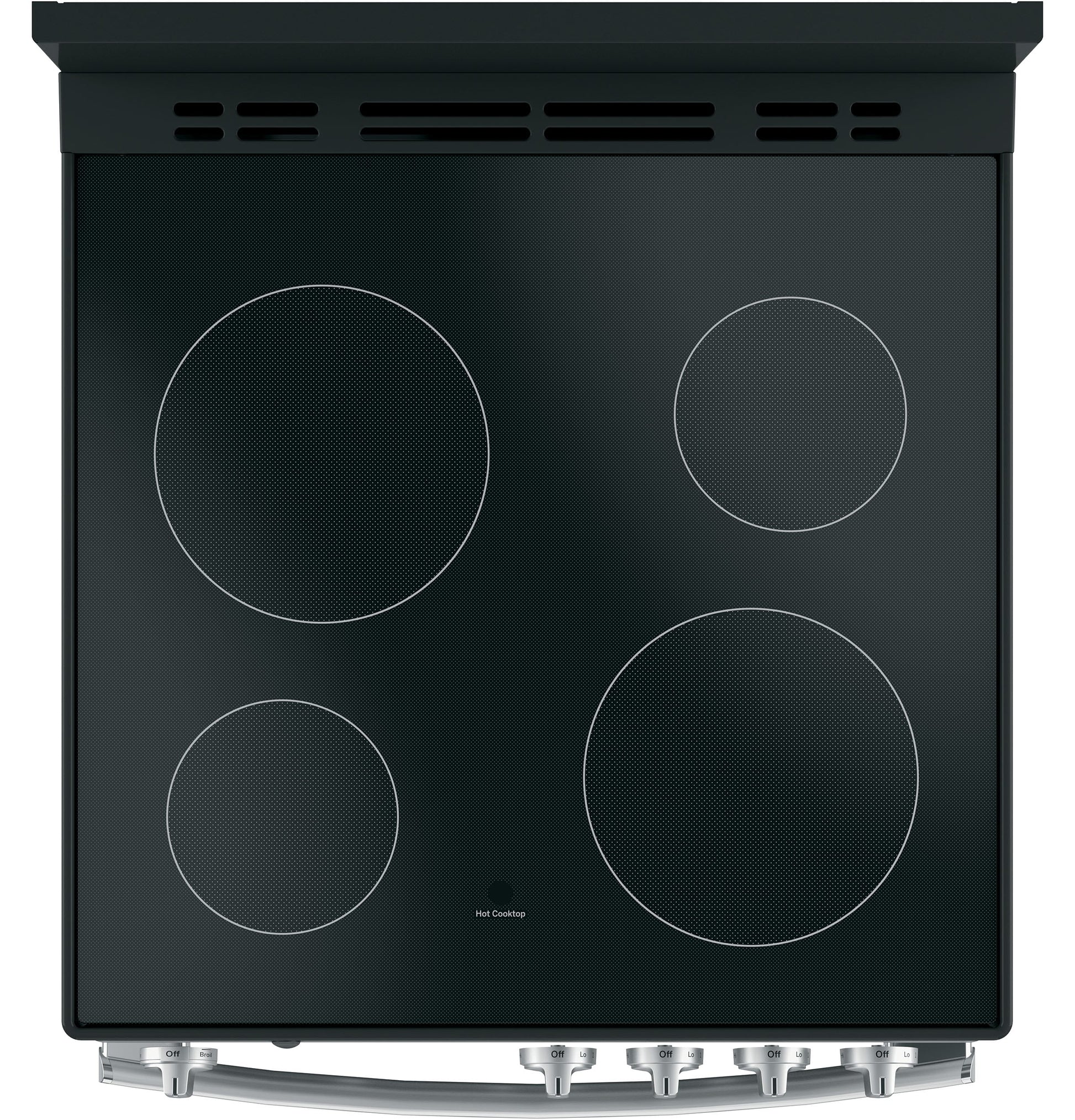 GE 24-in Glass Top 4 burners 2.9-cu ft Freestanding Electric Range ( Stainless Steel