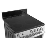 GE 24-in Glass Top 4 burners 2.9-cu ft Freestanding Electric Range ( Stainless Steel