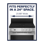 GE 24-in Glass Top 4 burners 2.9-cu ft Freestanding Electric Range ( Stainless Steel