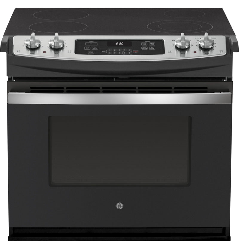 GE 30-in Glass Top 4 burners 4.4-cu ft Drop-In Electric Range ( Black ), JD630ST3SS, FINAL PRICE: $1,299.99