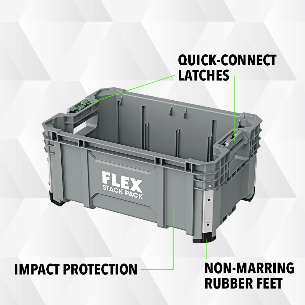 FLEX STACK PACK 15.4-in W x 10.3-in H x 21.9-in D Polypropylene Tool Box