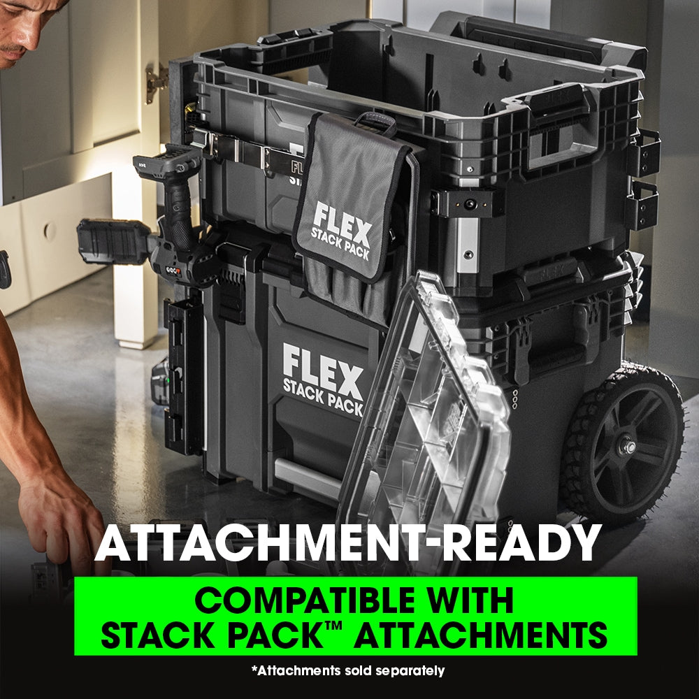 FLEX STACK PACK 15.4-in W x 10.3-in H x 21.9-in D Polypropylene Tool Box