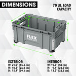 FLEX STACK PACK 15.4-in W x 10.3-in H x 21.9-in D Polypropylene Tool Box
