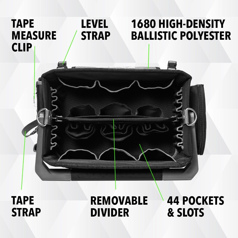 FLEX STACK PACK (FS1201) Gray Ballistic polyester 10.6-in W x 15.7-in D x 15.4-in L Tool tote [FBM-326]