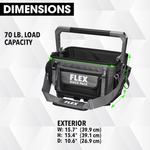 FLEX STACK PACK Gray Ballistic Polyester 10.6-in Tool Tote, FS1201 5266209, MSRP: $99.98, FINAL: