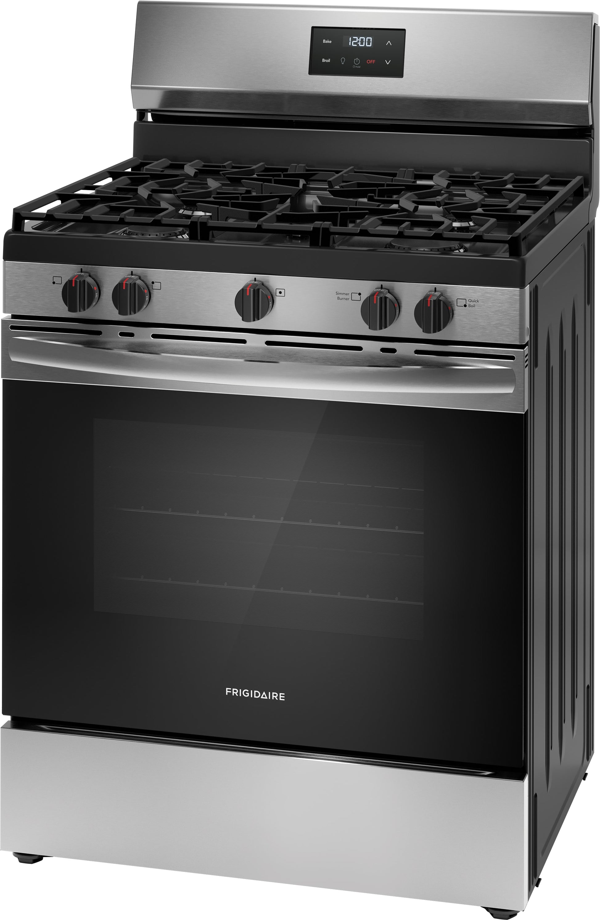 Frigidaire 30-in 5 burners 5.1-cu ft Freestanding Natural Gas Range ( Stainless Steel )