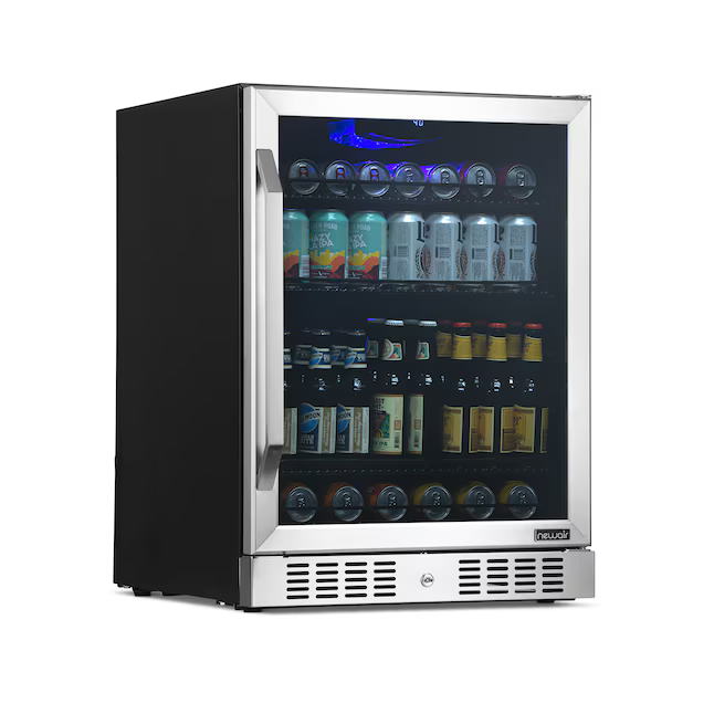 NewAir 23.5-in W 177-Can Capacity Stainless Steel Built-in/Freestanding Indoor Beverage Refrigerator with Glass Door, NBC177SS00 *JR2508, Retail: $934.99, FINAL PRICE: $559.99 + TAX