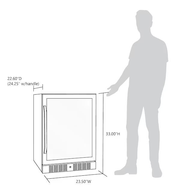 NewAir 23.5-in W 177-Can Capacity Stainless Steel Built-in/Freestanding Indoor Beverage Refrigerator with Glass Door, NBC177SS00 *JR2508, Retail: $934.99, FINAL PRICE: $559.99 + TAX