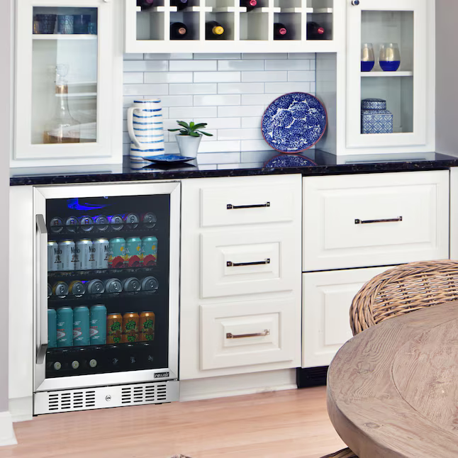 NewAir 23.5-in W 177-Can Capacity Stainless Steel Built-in/Freestanding Indoor Beverage Refrigerator with Glass Door, NBC177SS00 *JR2508, Retail: $934.99, FINAL PRICE: $559.99 + TAX