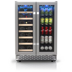 TCL 23.4-in W 20 -Bottles Stainless Steel Dual Zone Cooling Built-in/Freestanding Indoor Wine Cooler, B422D *JR2510, Retail: $799.00, FINAL PRICE: $379.99 + TAX