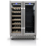 TCL 23.4-in W 20 -Bottles Stainless Steel Dual Zone Cooling Built-in/Freestanding Indoor Wine Cooler, B422D *JR2510, Retail: $799.00, FINAL PRICE: $379.99 + TAX