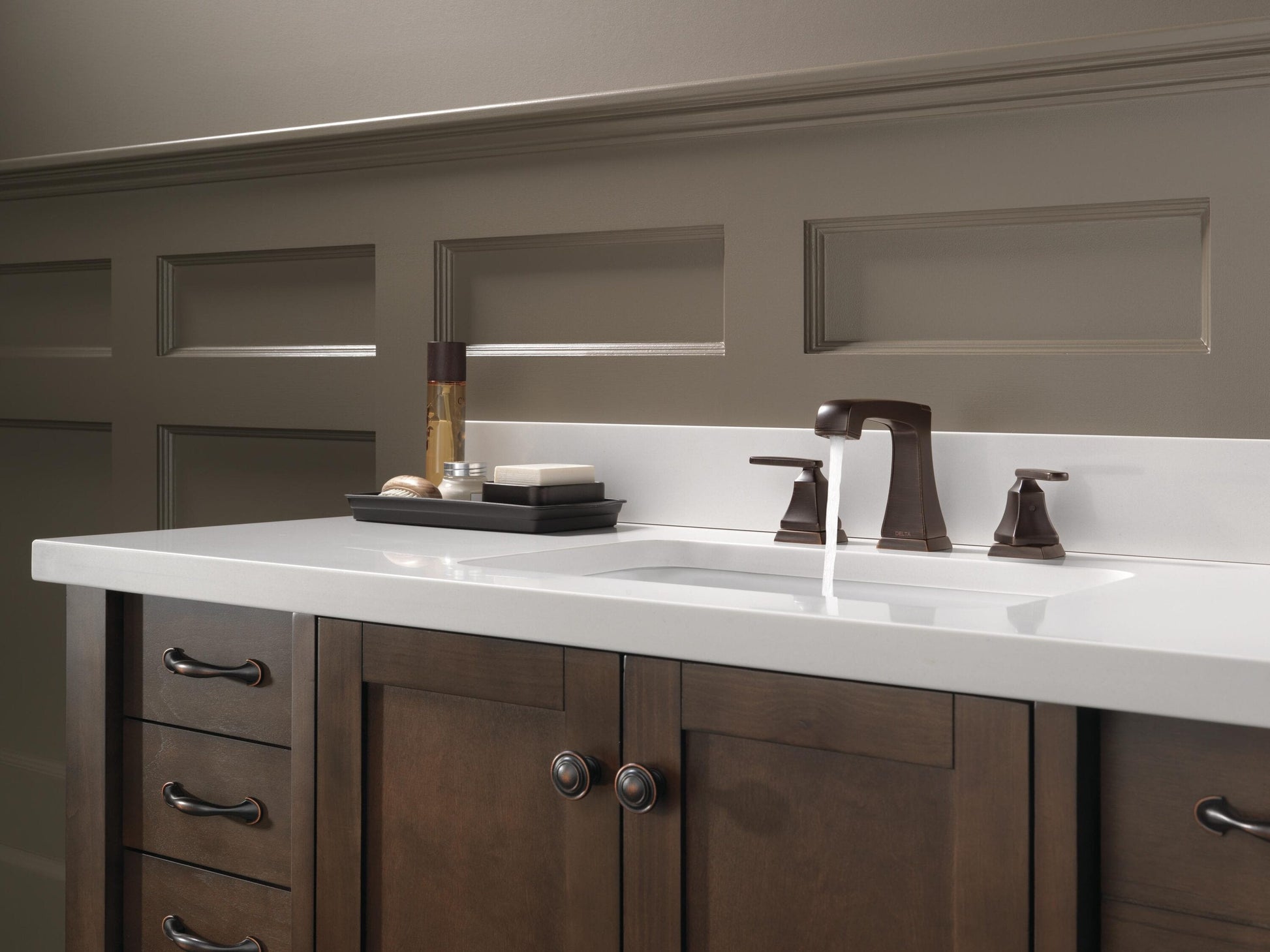 Delta Ashlyn Two Handle Widespread Bathroom Faucet with EZ Anchor in Venetian Bronze, 3564-RBMPU-DST, MRSP: $599, FINAL PRICE: $199.99 + TAX