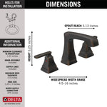 Delta Ashlyn Two Handle Widespread Bathroom Faucet with EZ Anchor in Venetian Bronze, 3564-RBMPU-DST, MRSP: $599, FINAL PRICE: $199.99 + TAX