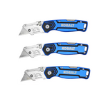 Kobalt Blue 3pk Lockback 3/4-in 3-Blade Folding Utility Knife, 58979 #2418019  *JR2512, Retail: $19.98, FINAL PRICE: $11.99 + TAX