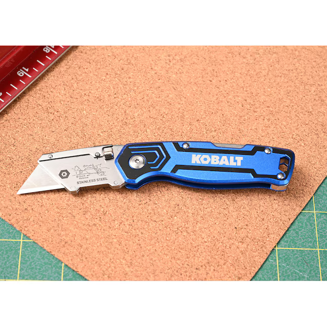 Kobalt Blue 3pk Lockback 3/4-in 3-Blade Folding Utility Knife, 58979 #2418019  *JR2512, Retail: $19.98, FINAL PRICE: $11.99 + TAX