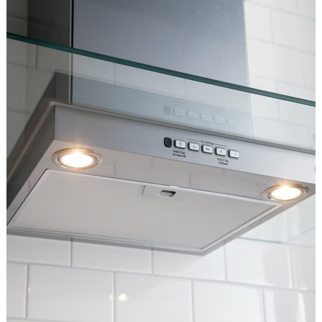 GE Cafe 30-in Convertible 350-CFM Stainless Steel Wall-Mounted Range Hood, CVW73012MSS *JR2508, Retail: $949.00, FINAL PRICE: $499.99 + TAX