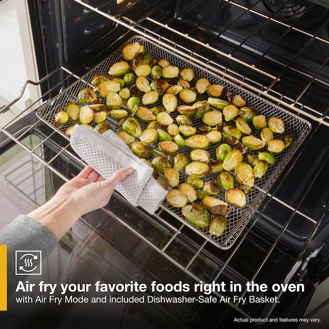 Whirlpool 27-in Double Electric Wall Oven with Air Fry Self-cleaning (Fingerprint Resistant Stainless Steel), WOED7027PZ *HD2510, Retail: $3,599.00, FINAL PRICE: $1899.99 + TAX