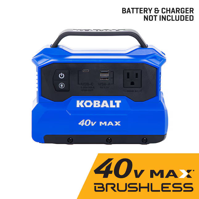 Kobalt Gen4 300-Watts Portable Power Station (Battery and Charger NOT included), KPI 1040-03 #5149487  *HD2507, Retail: $99.98, FINAL PRICE: $54.99 + TAX