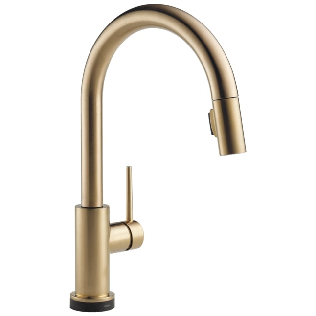 Delta Trinsic VoiceIQ Single-Handle Pull-Down Kitchen Faucet with Touch2O Technology Technology in Champagne Bronze