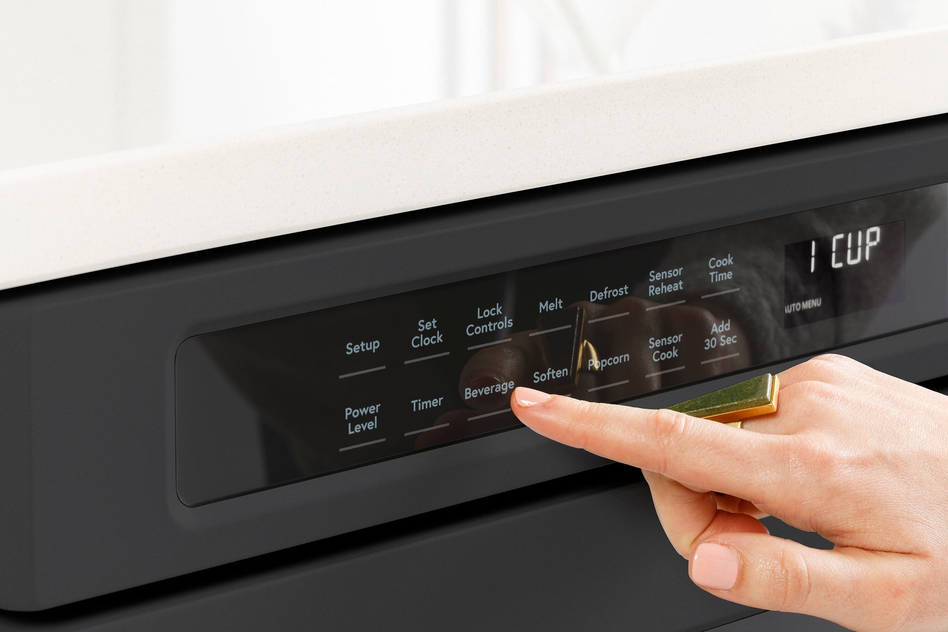 Cafe 23.9-in 1.2-cu ft 1000 -Watt Microwave Drawer ( Matte Black )