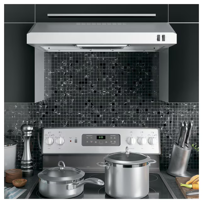 GE 24-in Ducted 200-CFM Stainless Steel Under Cabinet Range Hood, JVX3240SJSS *JR2501