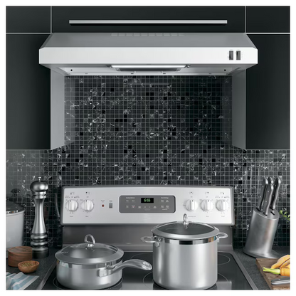 GE 24-in Ducted 200-CFM Stainless Steel Under Cabinet Range Hood, JVX3240SJSS *JR2501