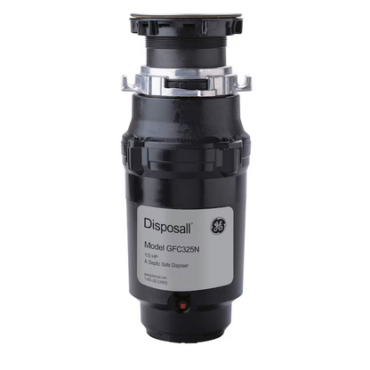 GE Continuous feed 1/3-HP Septic Safe Corded Garbage Disposal, [FB214], XVR
