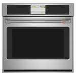 GE Cafe 30-in Smart Single Electric Wall Oven with Air Fry True Convection and Self-cleaning (Stainless Steel)