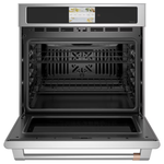 GE Cafe 30-in Smart Single Electric Wall Oven with Air Fry True Convection and Self-cleaning (Stainless Steel)