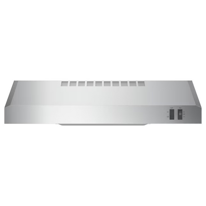 GE 24-in Ducted 200-CFM Stainless Steel Under Cabinet Range Hood, JVX3240SJSS *JR2501