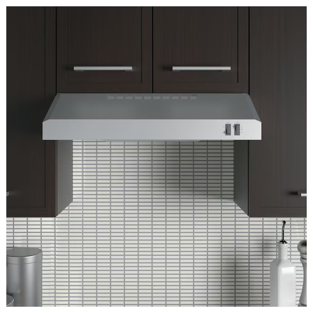 GE 24-in Ducted 200-CFM Stainless Steel Under Cabinet Range Hood, JVX3240SJSS *JR2501