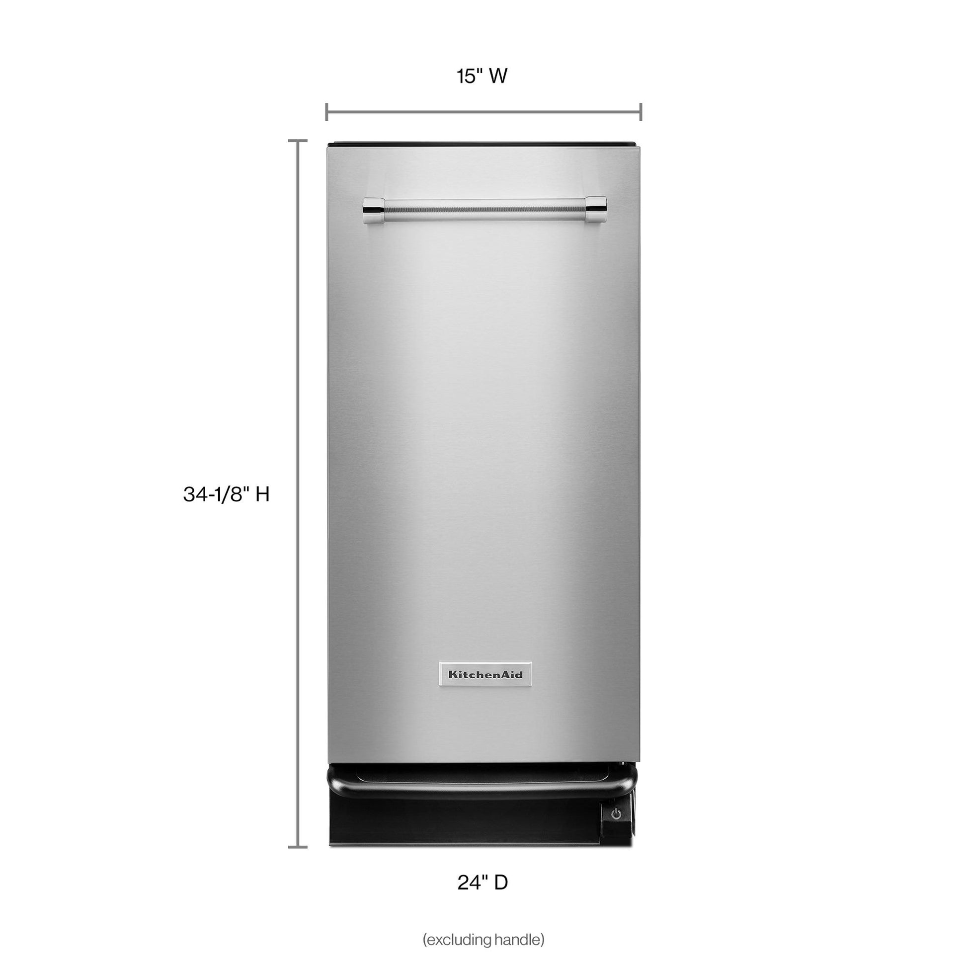 KitchenAid 15.0000-in (Stainless Steel) Undercounter Trash Compactor