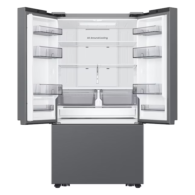 Large Capacity 3-Door French Door 27 cu. ft. Counter Depth Refrigerator with Dual Auto Ice Maker