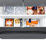 Samsung Counter-Depth Mega Capacity 27-cu ft 3 -Door 36-in Wide Smart Compatible French Door Refrigerator with Dual Ice Maker ( Fingerprint Resistant Stainless Look ) ENERGY STAR Certified