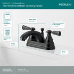 Peerless Elmhurst Two-Handle Centerset Bath Faucet in Oil Rubbed Bronze