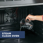 GE 30 inch Single Electric Wall Oven Self + Steam Cleaning ( White )